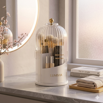 𝐋𝐔𝐌𝐈𝐕𝐈𝐀™ Dustproof Rotating Luxury Brush Holder
